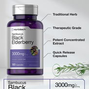 Black elderberry, cápsulas de raíz de sauco 180 cápsulas - Img 51235336