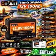 Batería LiFePO4 ROSINLI de 12V y 100Ah para motor de arrastre 12V 100Ah. Variedad de Baterías y Estaciones de energía - Img 57693223