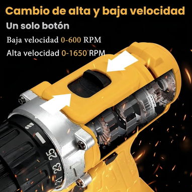 Taladro de impacto inalámbrico recargable con maletín - Img 113490685