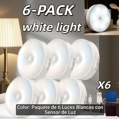 Juego de 6 luces nocturnas redondas modernas con - Img 124525003
