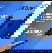 Barra de sonido nueva en caja lo mismo se pone en el tv que lo escuchas como musica - Img 48848347