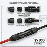 ☀️ CONECTORES SOLARES MC4 DE ALTA GAMA 🔌✨ 5 USD POR PAR (M/F) - Img 54172755