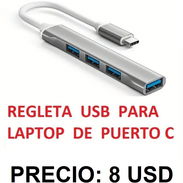 REGLETA TIPO C DE 4 PUERTOS USB. SIRVE COMO OTG TAMBIEN. TENEMOS MENSAJERIA A VARIOS MUNICIPIOS DE LA HABANA. - Img 57592614
