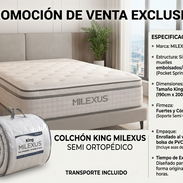 Colchón King Enrollado al vacío MILEXUS Semi Ortopédico Precio $300 USD Transporte Incluido - Img 56425781