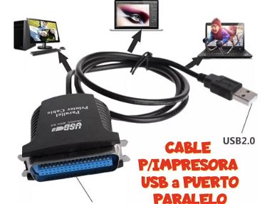Cable para Impresora USB a Puerto Paralelo - Img main-image-44302960