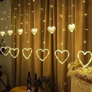 luces led con adornos de corazón  8 modos de iluminación  (Funcionan conectadas directamente a la corriente) en 5500cup - Img 55675240