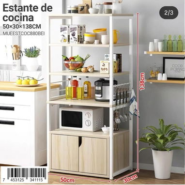 Estantes. ✅Medidas: 50 cm ancho x 30 cm profundidad x 138 cm altura. - Img 123333093