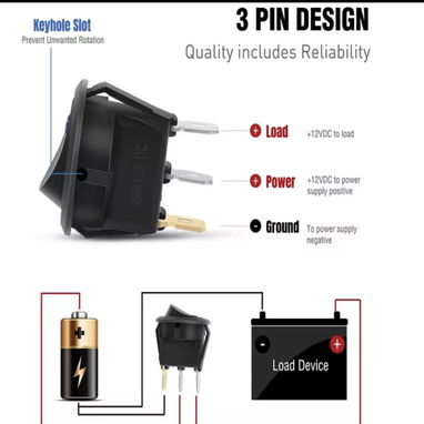 INTERRUPTOR AUXILIAR EXTRA CON LED DE AVISO DE ENCENDIDO - 3/4