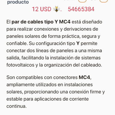 Cable tipo Y MC4 - 2/3