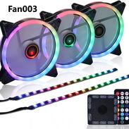 Kit de 3 fanes  de 140mm RGB+2 tiras LeD (Ref:Fan003)  70$  Nuevo sellado en su caja - Img 42851682