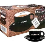 6 TASAS GRANDES CUBITA, CON SUS PLATOS. NUEVAS EN SU CAJA. - Img 53500554