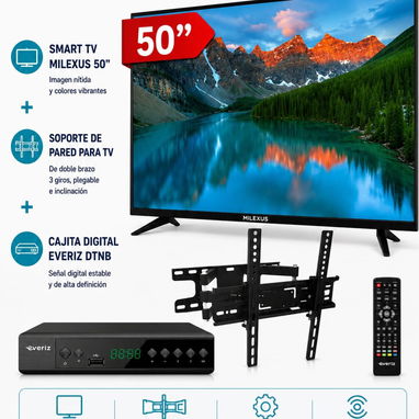 🔥📺 ¡QUE TU PRÓXIMA PELÍCULA SE VEA COMO EN EL CINE! 📺🔥 Tenemos televisores Smart TV de 32” y 50”, además de opciones - 4/5
