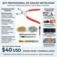 Kit de Pinza Ojaladora y Perforadora con Ojetes Metálicos - Img 57163925
