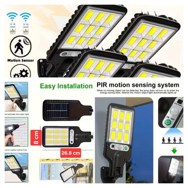 Lámpara para exteriores con panel solar, sensor de movimiento y mando a distancia para mayor comodidad ⚡ - 2/4