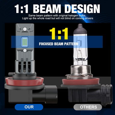 Pareja de bombillos H11, HB4 y HB3 , 260W, 320000 Lumens, 12V. (50 USD cada pareja) - 2/6