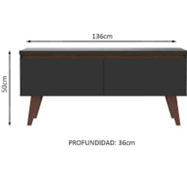 Mesa para TV de 55" negro - Img 121921125