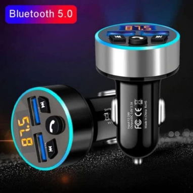 🚗 Cargador Bluetooth 5.0 para Auto 🔊 FM Transmisor Dual USB ⚡ Carga Rápida y Música HD - Img 121228268