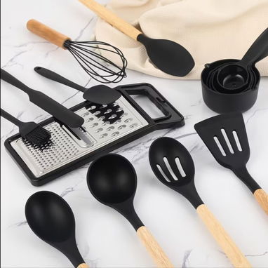 Juego de utensilios de cocina grande de 34 piezas con cuchillo - 3/4