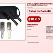 SET DE COCINA MULTIFUNCIONAL DE TABLA + CUCHILLO + RALLADORES . - Img 57103748