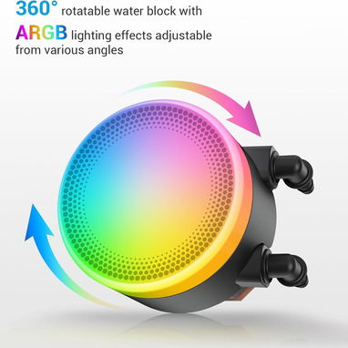 Enfriador de agua SAMA L60 para CPU AIO: sistema de refrigeración líquida de 360 ​​mm con ventiladores ARGB 52815418 - Img 110916669