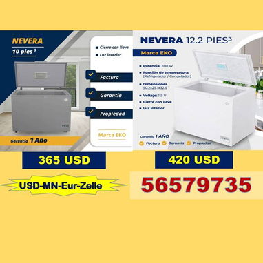 K3-NEVERAS...Tlf 56579735..../(USD-MN-Eur-Zelle)/ 1 Año de Garantía...Recogida en Marianao/Tpte (Costo Adicional) - Img 117856687