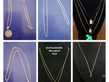 Variedad de prendas de oro 10k. Cadenas, anillos, piercing, argollas, aretes, azabches - Img 64545111