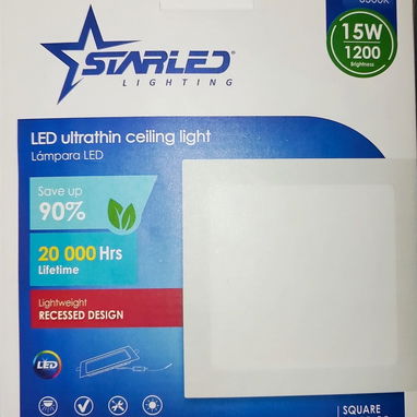 LÁMPARA LED EMPOTRABLE EN PLADUR (PANEL LED) / LUCES LED Y NEÓN COLOREADAS PARA ILUMINACIÓN DE LOCAL - 📞58504201 - Img 92265001