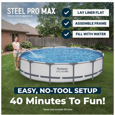 PISCINA BESTWAY STEEL PRO MAX 14 PIES X 33 PULGADAS (4X1 METROS) CON BOMBA RECIRCULACION/FILTRO. RECOGIDA EN BOYEROS - 3/9