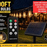 Luces solares para exteriores, ideales para tu negocio o adornar tu hogar. Disponibles de 18 y 30 metros💡 - Img 57750856
