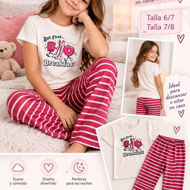 Pijamas de niña de algodón - 2/4