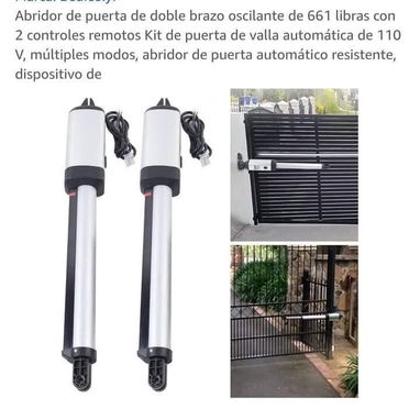 Abridor de puertas de doble brazo oscilante de 661 librascon 2 controles - 3/4