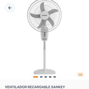 Ventilador recargable, con panel solar y bombillo adicional - Img 55305568