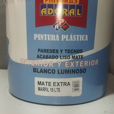 PINTURA IMPORTADA ADORAL 15L VINIL (BLANCO, GRIS, MARFIL) - 2/2