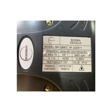 Bomba de agua 1 HP 45 litros y 50 metros - Img 122292597