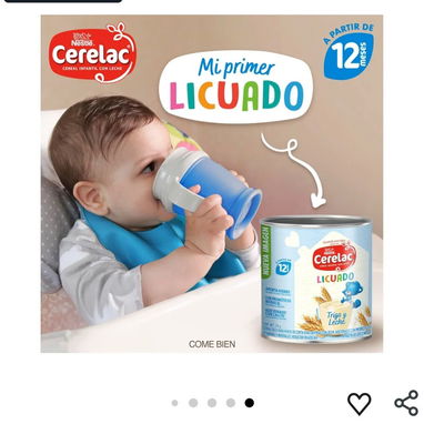 CERELAC Cereal Infantil a partir de 1 año con Trigo y Leche Adicionado con Probióticos, Vitaminas y Minerales reducido e - 2/2
