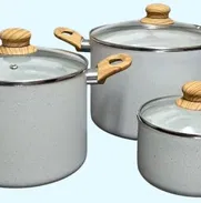 Juego de 1 caldero y 2 jarros, inducción, tapa de cristal -mensajería gratis - Img 49186045