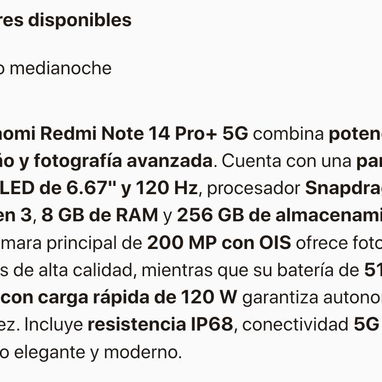 Celular Xiaomi Redmi Note 14 Pro + - Img 124224148