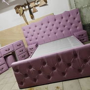 Camas Tapizadas listas para Entregar en varios Colores. MENSAJERÍA GRATIS!!! - Img 57898384