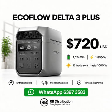 Ecoflow Delta 3/ Delta 3 Plus 1024Wh - Planta Eléctrica para Apagones - Eco Flow - 2/4