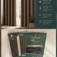 Cortina blackout moderna (2 paneles)+ Lazo decorativo - Img 57097407