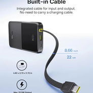 Power Bank Baseus 10,000mAh con Cable Integrado y Carga Rápida 22.5W - Img 52923434
