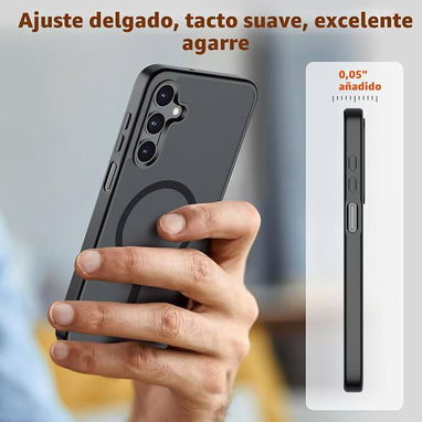 ☎️53544655 🛵 Entrega Disponible ⭐SUPFINE Funda Magnética para Samsung Galaxy A17 / A16 5G – Negro ⭐ - 3/6