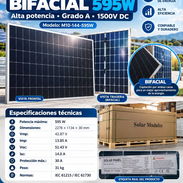 Panel solar bifacial de 595w nuevo - Img 58020115