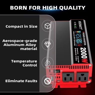 XDZWATT inverter onda modificada 2000W(800W continuos) - 2/6