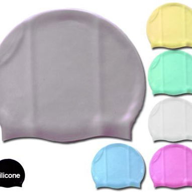 Gorro de silicona color blanco para natación, playa o piscina - Img 119204009