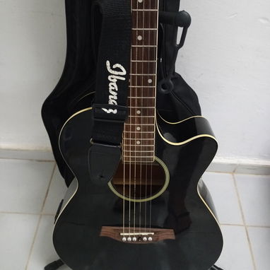🎸Guitarra Ibanez Electroacústica Negra Cutaway - Img 121658434