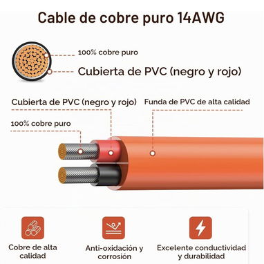 Cable Adaptador Solar a DC7909 / DC8020 9.1 Metros - 3/4