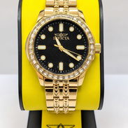 Reloj invicta dorado con esfera negra - Img 58087859