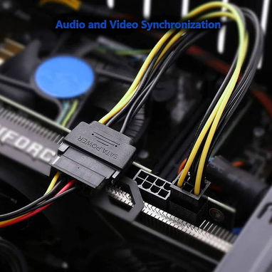 Cable adaptador SATA a 6 pines macho PCI-e para alimentar tarjetas de video - Img 113806297