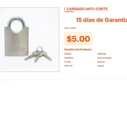 Candado anti-corte con estructura ergonómica y fuerte de 2 lb VPT#-0065 - Img 55656232